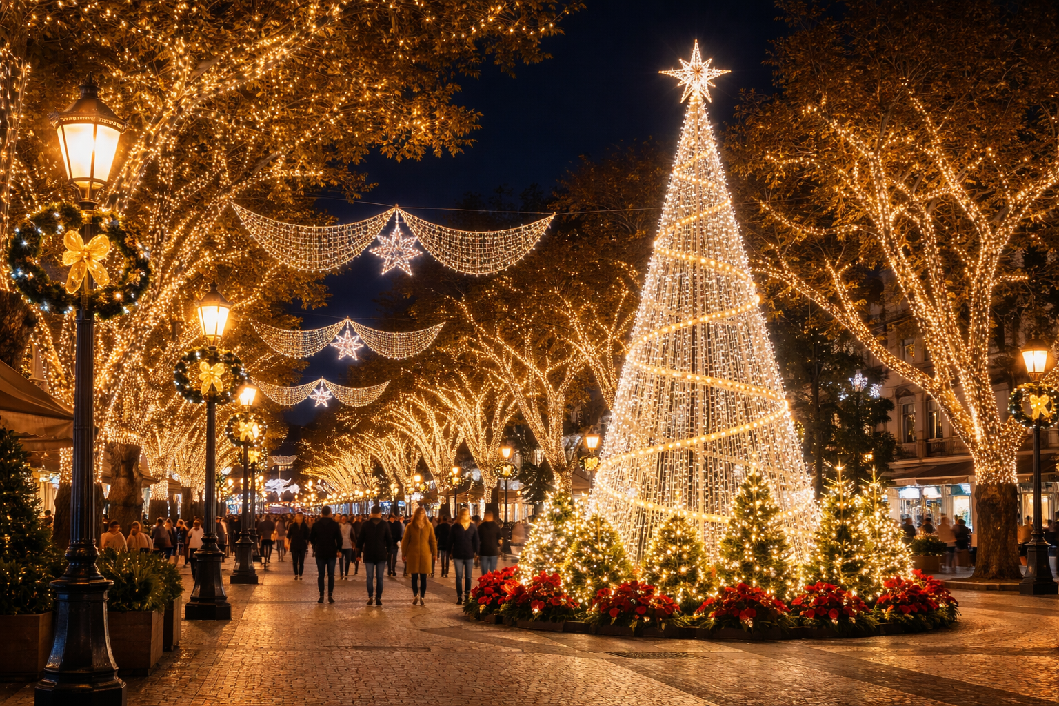 Decoração natalina urbano branco quente
